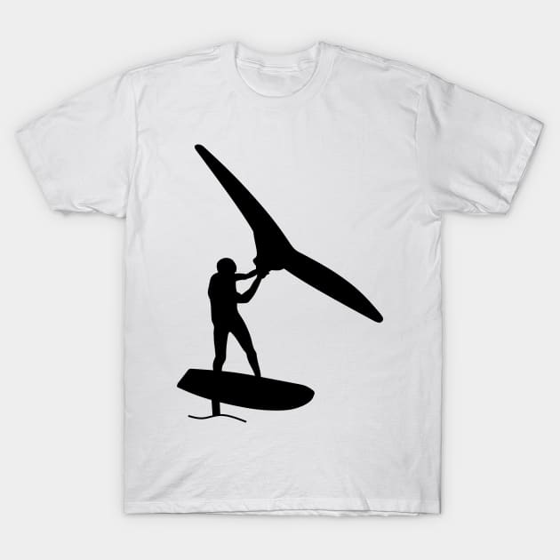 Surfer with foil wing T-Shirt by der-berliner